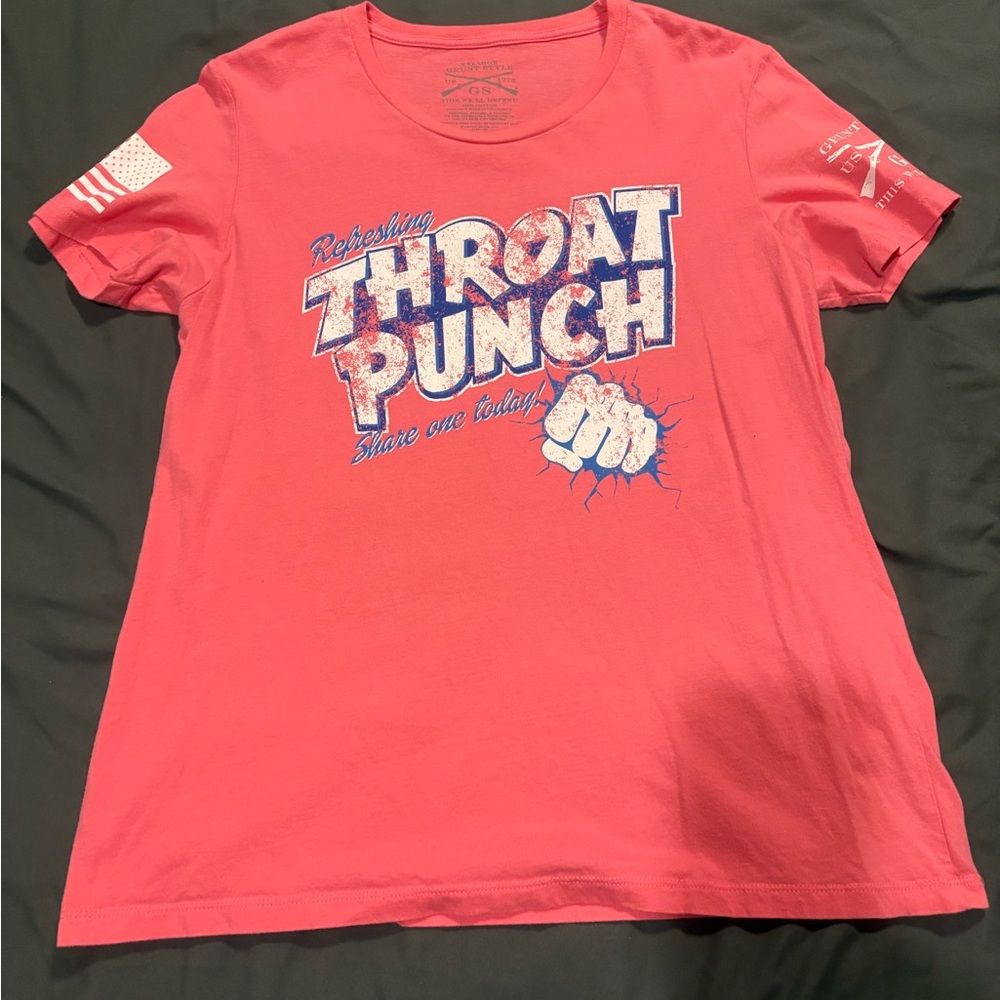 Grunt Style Women's T-Shirt - Bold Pink Throat Punch Design
